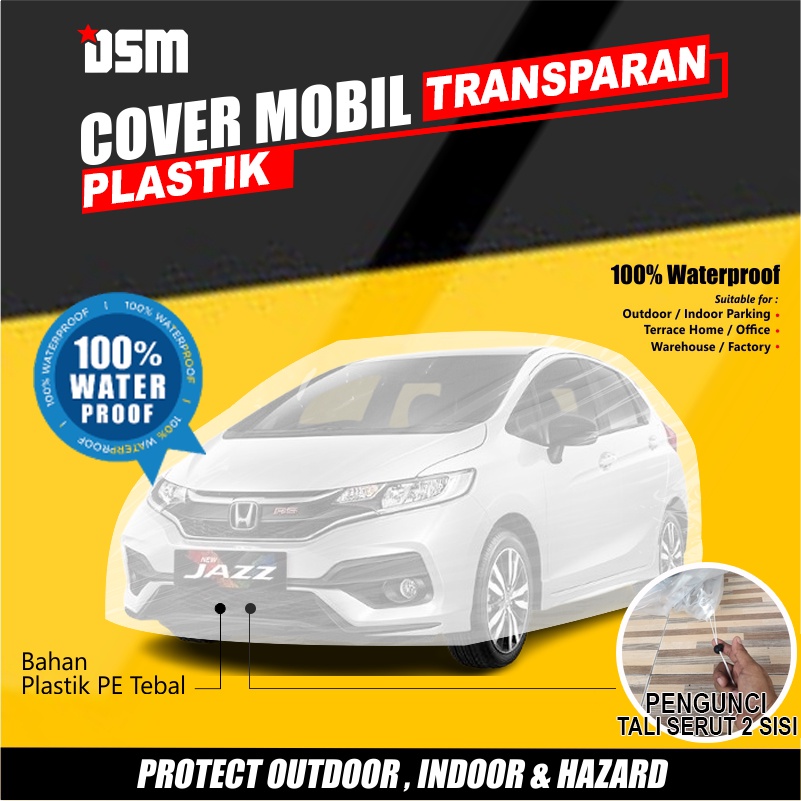 Cover Mobil Transparan / Plastik Tebal Waterproof Outdoor Indoor