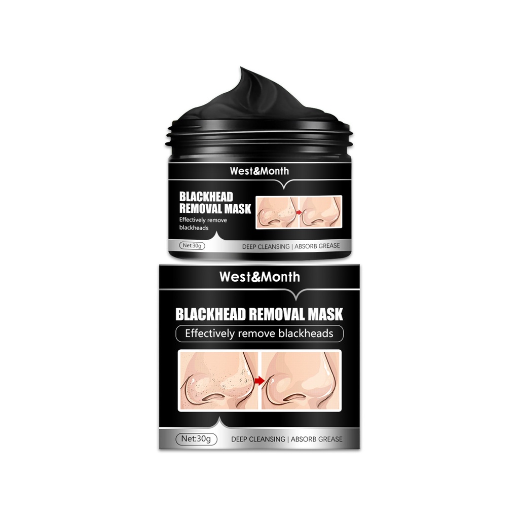 Masker Komedo Blackhead Remover Tube 30gr Penghilang Pengangkat Komedo Charcoal Hitam Karbon Aktif