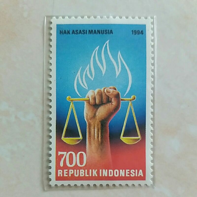 

(AD) Perangko Indonesia 1994 Komisi Nasional Hak Asasi Manusia Single Set Mint