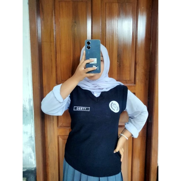 VEST ROMPI RAJUT KNIT 12 GET//ROMPI RAJUT WANITA/PRIA SEARAGAM SEKOLAH POLOS