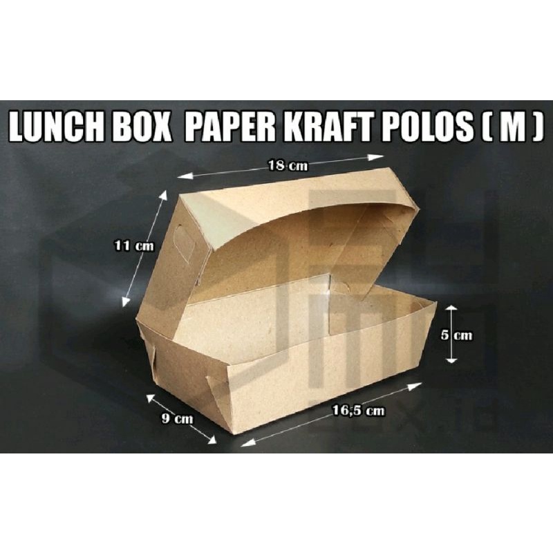 lunch box papercraf laminasi kotak nasi Snack box