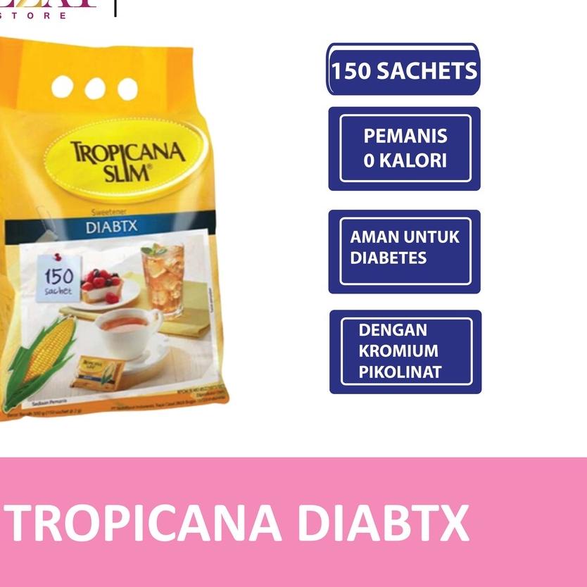 

۝ Tropicana Slim DIABTX 150 Sachet Gula Rendah Kalori - IZZAT STORE ♠