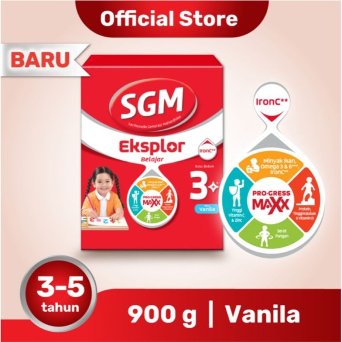 

[ COD ] Susu SGM 3 Plus Vanila 900gr