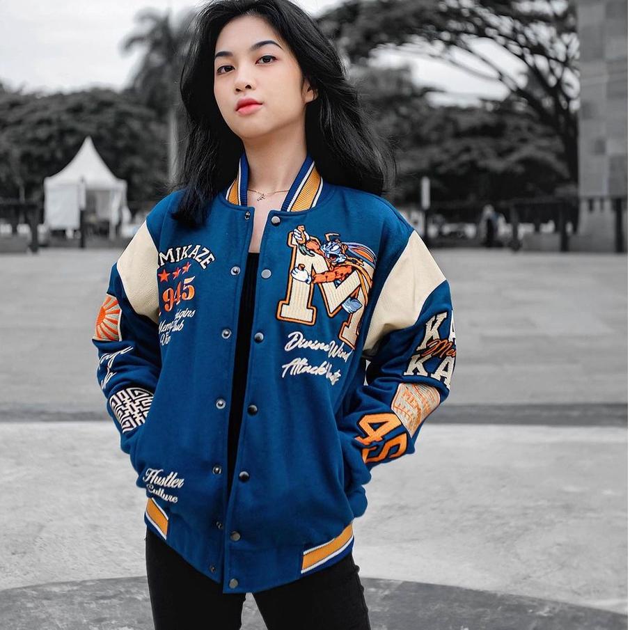[Bisa Cod] Varsity Jacket Baseball Vintage Pria Wanita - Jaket Varisty Jaket Besball Bisbol Cowok Ce