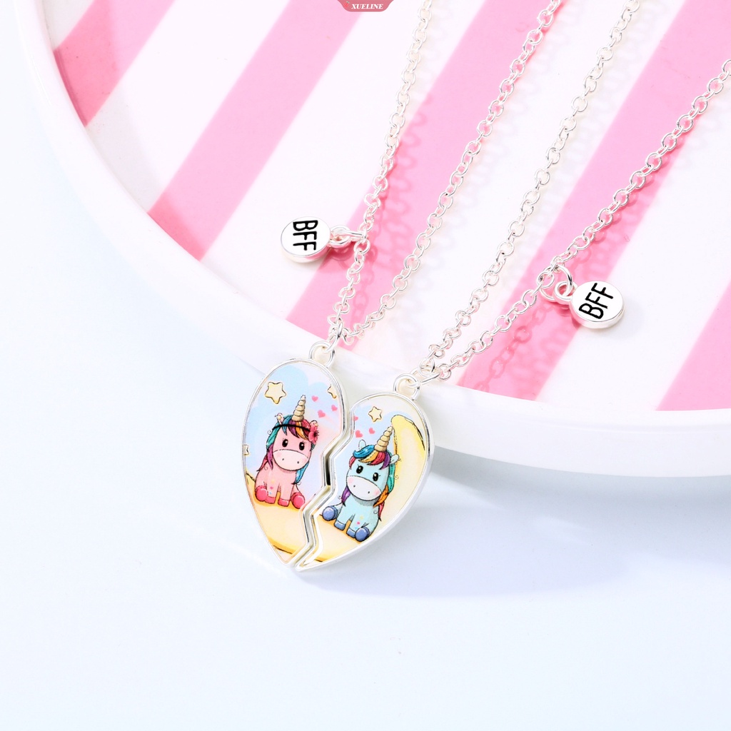 Cinta Lucu Baru unicorn Kalung Indah Berongga Liontin Kalung Populer Rantai Liontin Hadiah suction stone Perhiasan [ZXL]