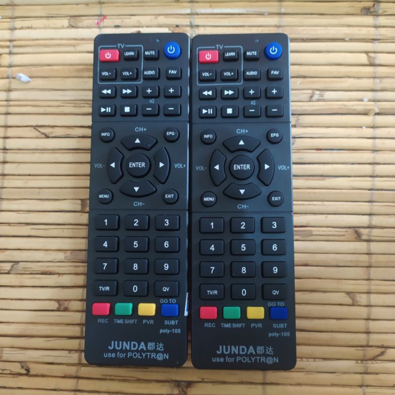 REMOTE SET TOP BOX STB DVB-T2 POLYTRON TIPE PDV (600 610 620 700 709) TANPA SETTING LANGSUNG PAKAI