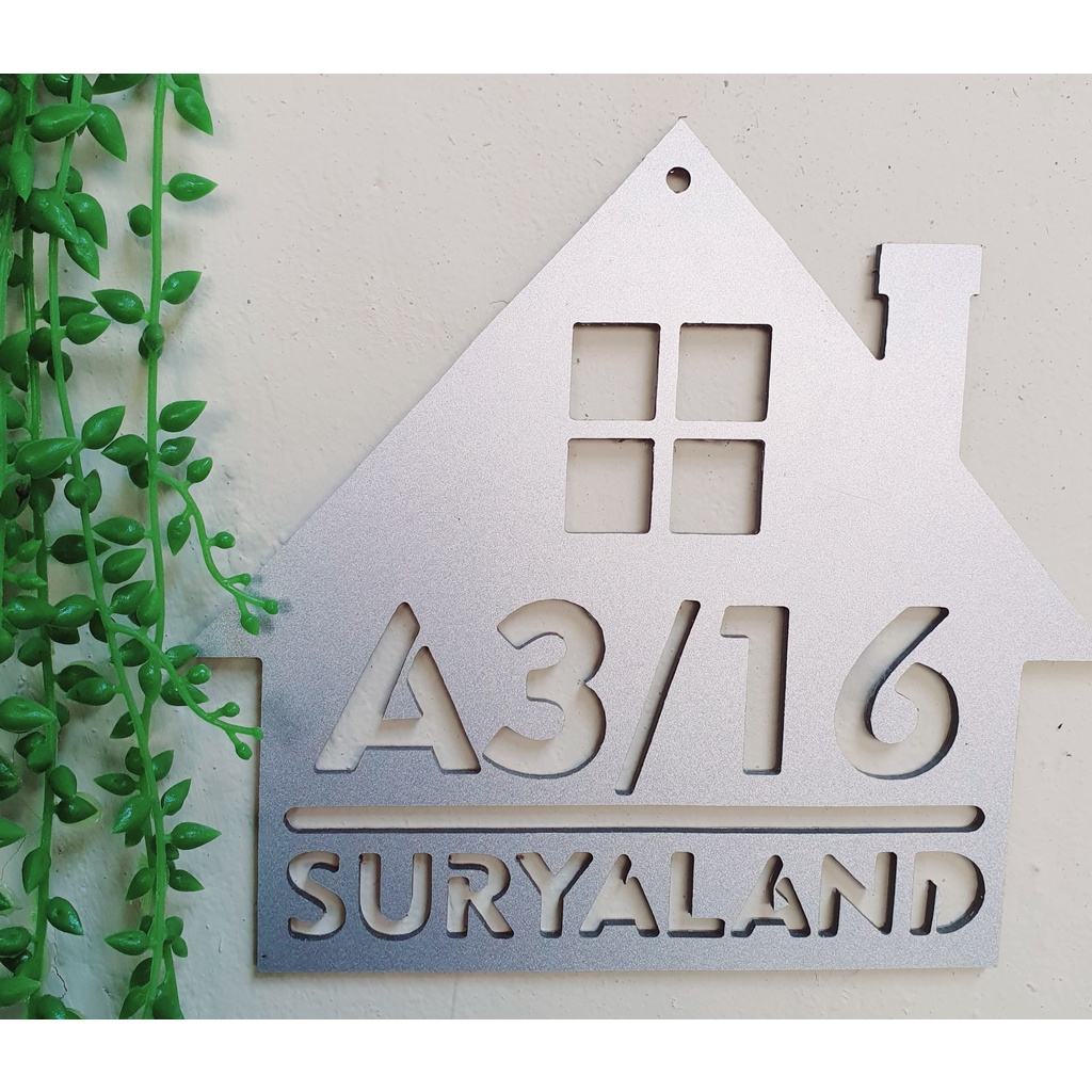 Nomor rumah papan nama rumah bahan ACP kuat awet minimalis