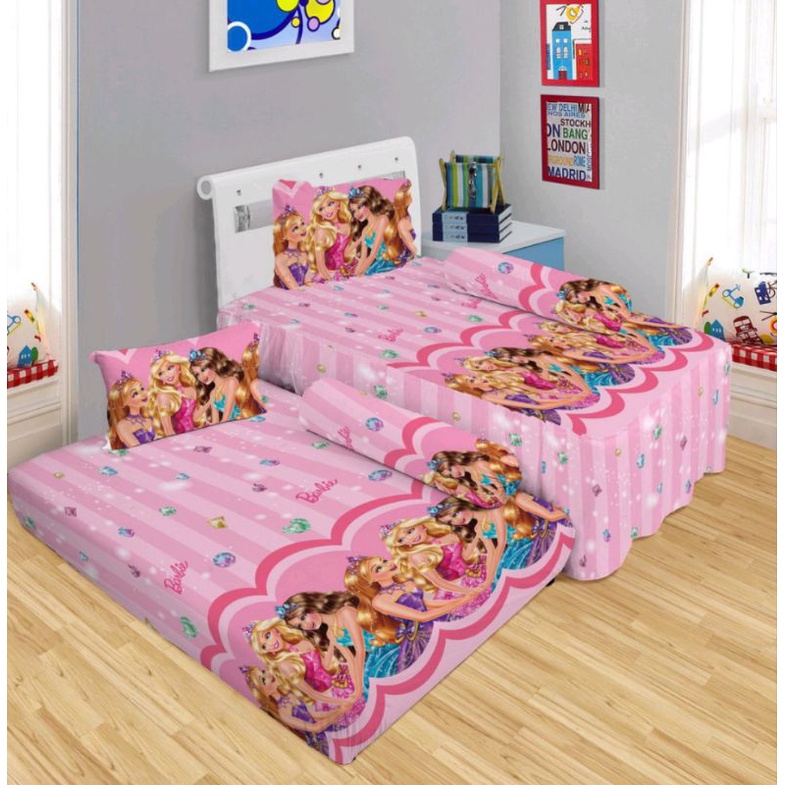Sprei 2in1 Lady rose barbie untuk bed sorong 120x200