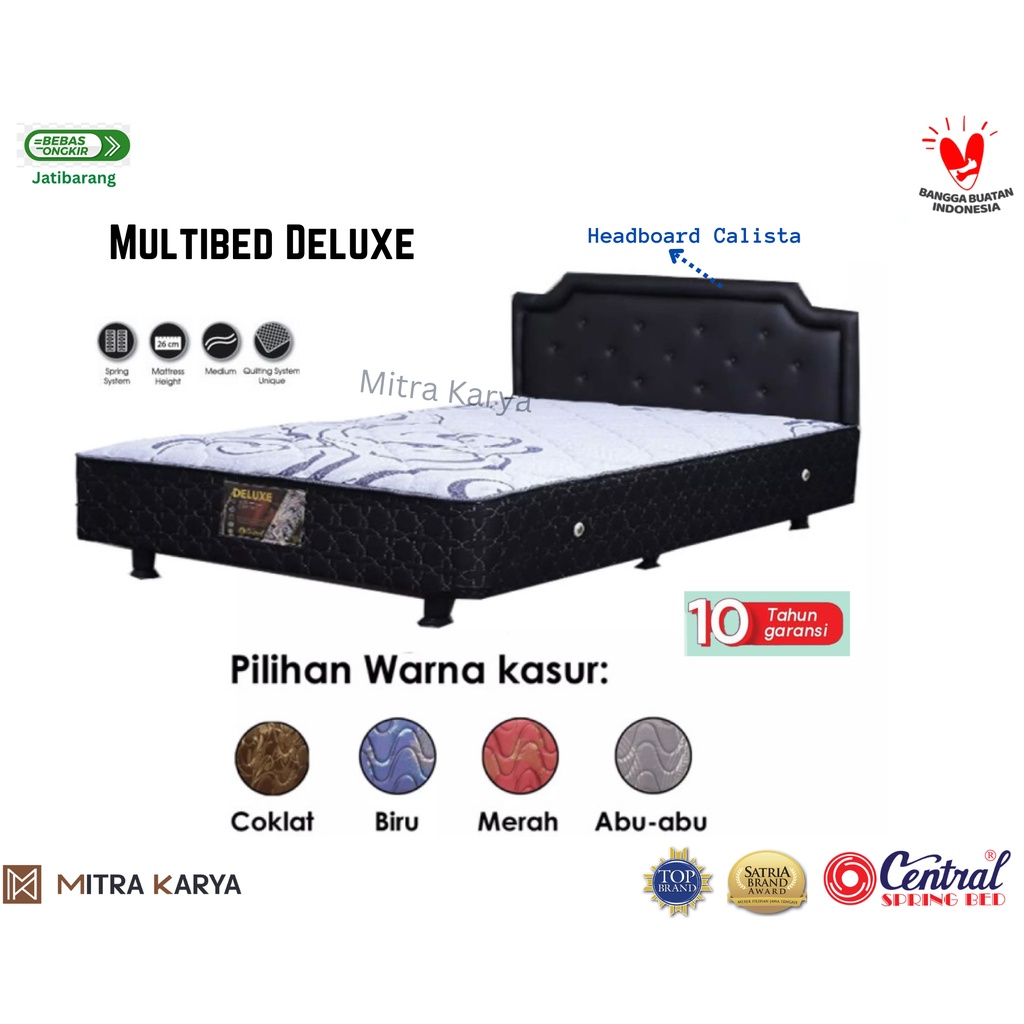Multibed Central Deluxe (Bed Set) Sandaran Calista - Central Springbed