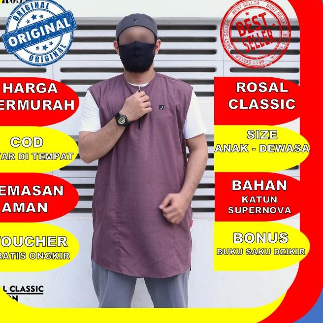 ▲ ROMPI SHOLAT ROSAL CLASSIC POLOS / BAJU SHOLAT PRIA MURAH / BAJU KOKO PRIA MURAH / ROSAL GAMIS ♔