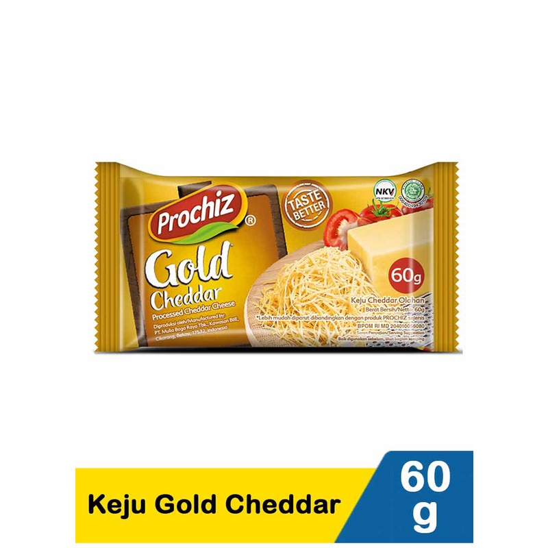 

Pro Chiz Keju Gold Cheddar 60 Gram