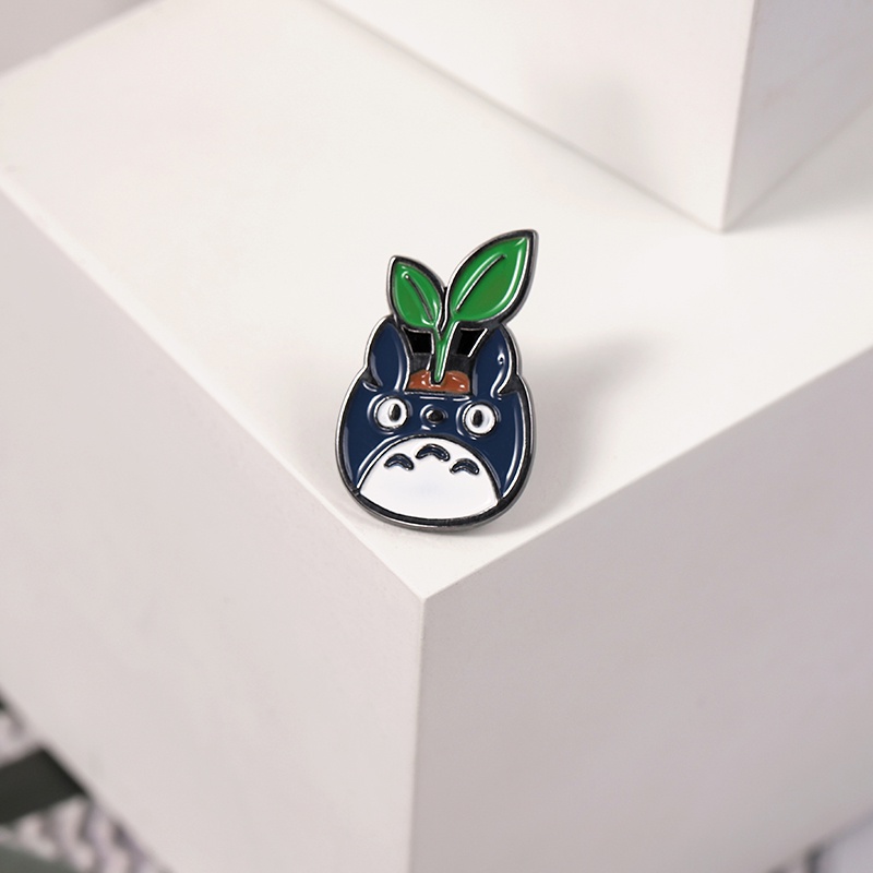 Anime Jepang Totoro Enamel Pin Kawaii Kartun My Totoro Bros Pin Pakaian Gadis Jeans Dekorasi Perhiasan Untuk Teman