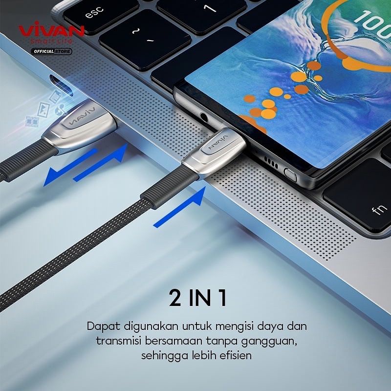 Original Vivan Kabel Data Micro Usb 2.4A Fast Data Sync Dan Charging Cable Data Usb Micro [B-TKM]