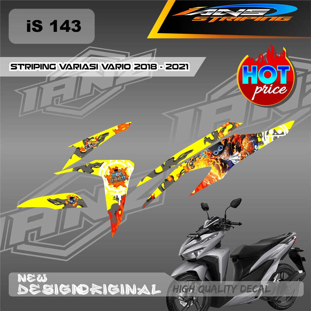 TERBARU STIKER STRIPING MOTOR HONDA VARIO TECHNO 110 VARIASI ONE PIECE / STIKER DECAL HONDA VARIO / DECAL KERETA HONDA VARIO TECHNO  IS143