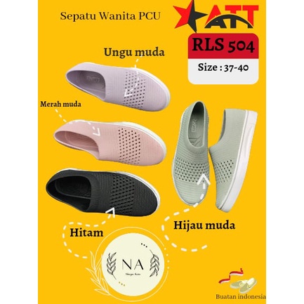 SEPATU PEREMPUAN ATT RLS 504 SLIP ON ANTI AIR/ SEPATU WANITA MODEL JARING