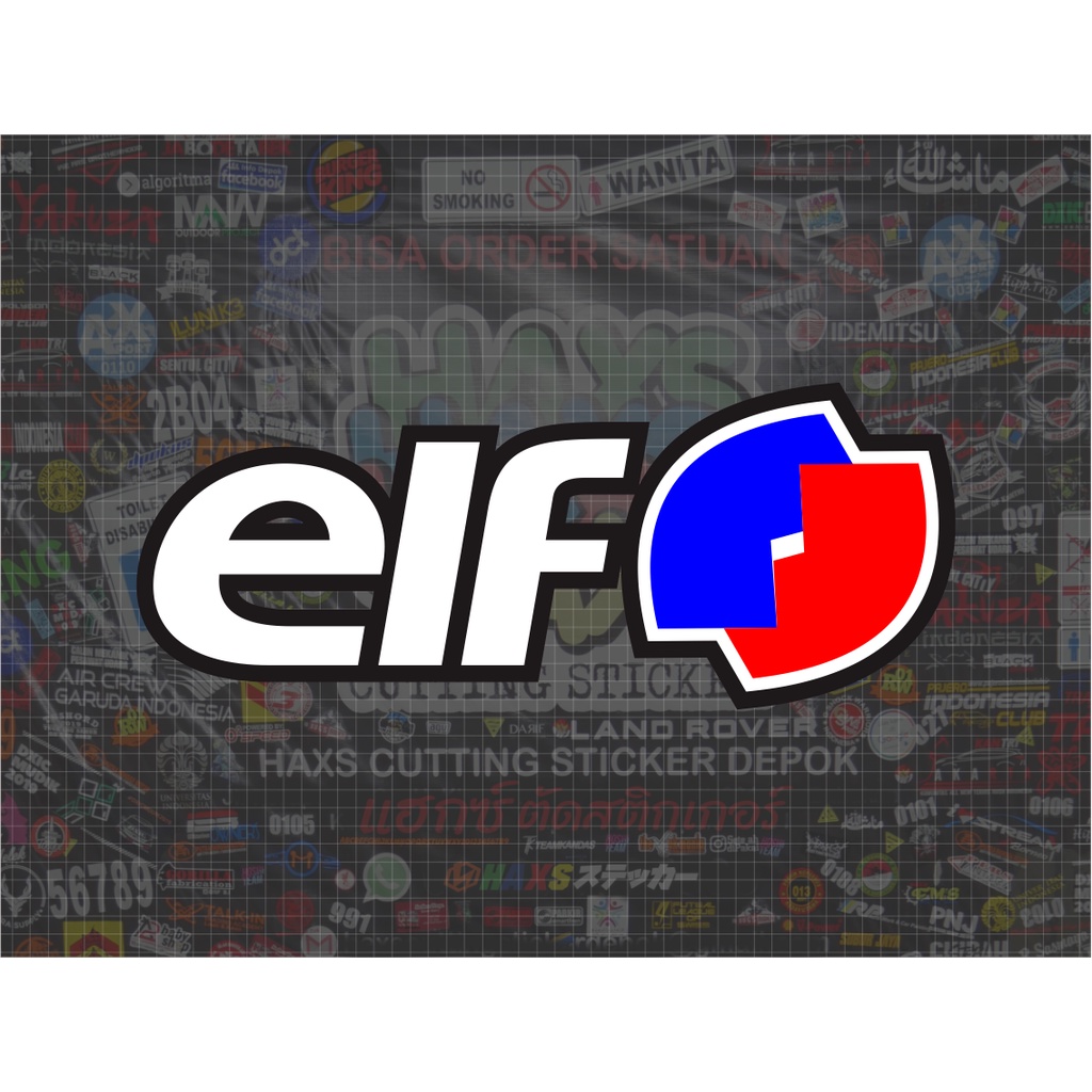 Cutting Sticker Elf Logo Ukuran 45 Cm Untuk Motor Mobil