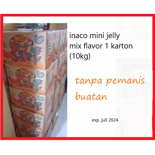 

Inaco Jelly Karton | Inaco Jely Dus dusan 10 kg Mix Flavor| snack lebaran