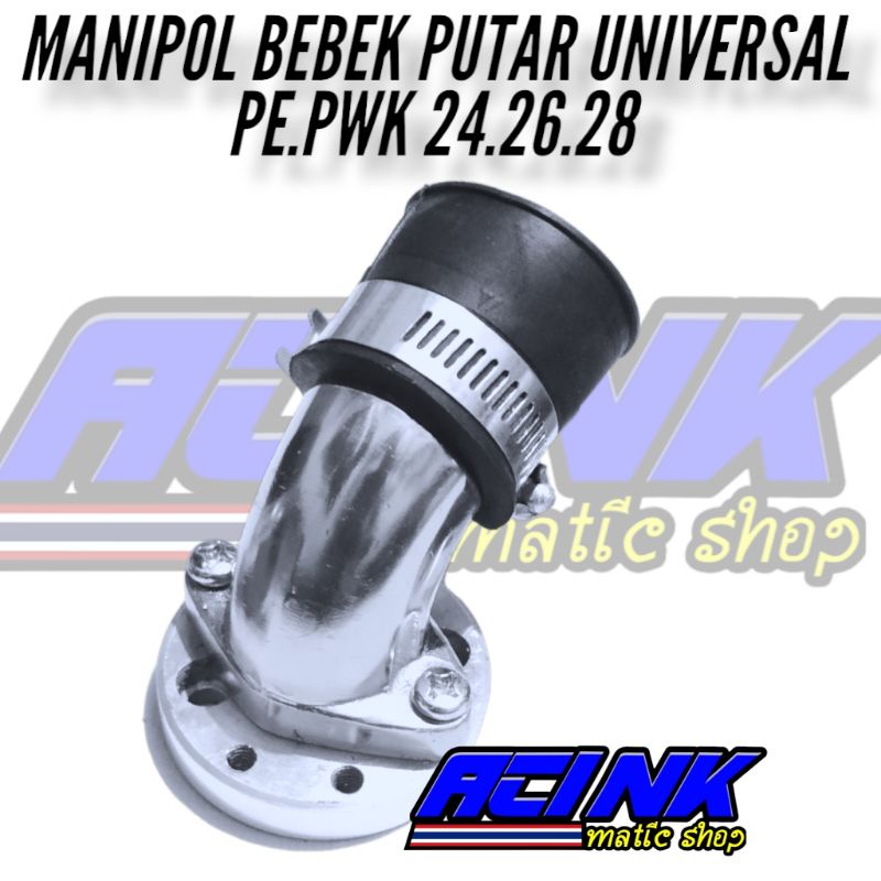 Manipol manifold manipul intake intek leher angsa putar miring karbu bebek rx king