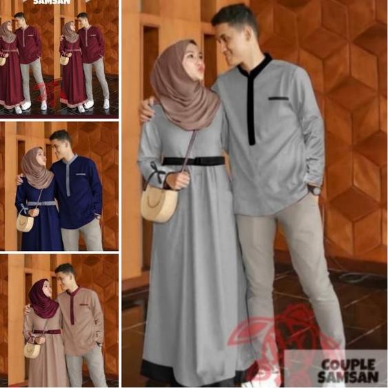 Recomended MUSLIM COUPLE GAMIS TERLARIS SAMSAN CF COUPLE SET TERBARU COUPLE PASANGAN REMAJA