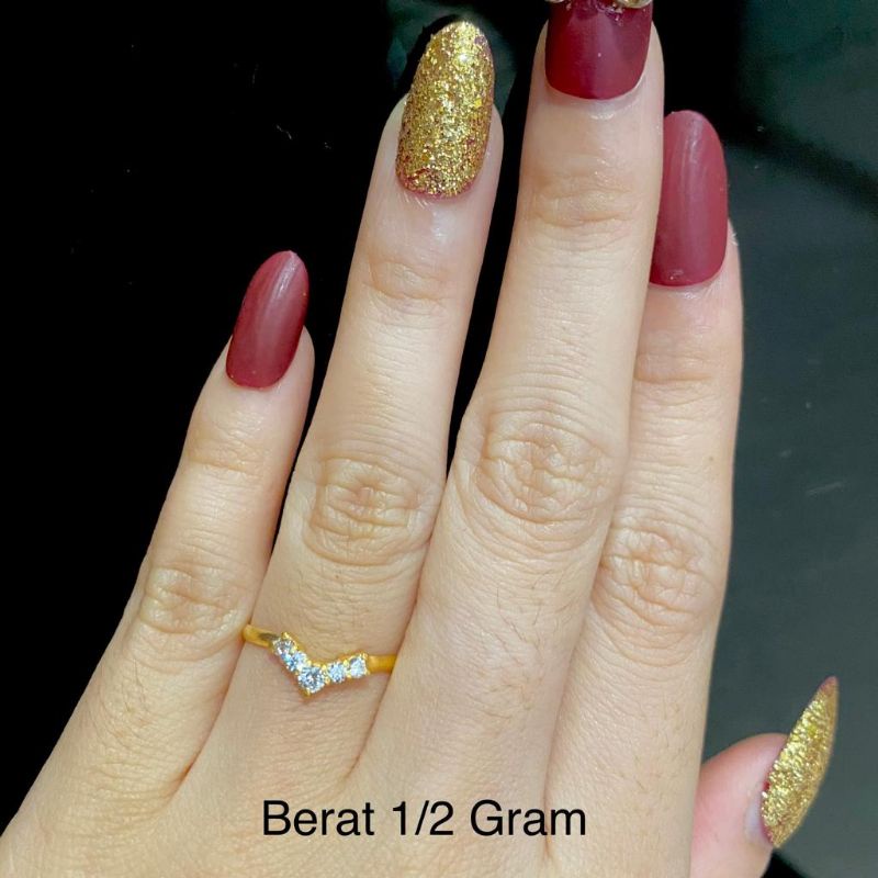 Cincin Aurel Emas Muda ½ Gram Anak dan Dewasa