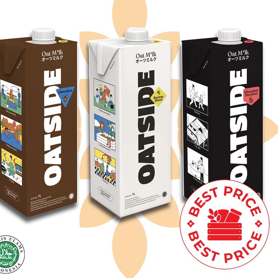 

➸ OATSIDE - SEMUA VARIAN OAT MILK BARISTA BLEND/ CHOCOLATE/ CHOCOLATE HAZELNUT - 1 LITER (ORGANIK, LACTOSE & DAIRY FREE) ➹