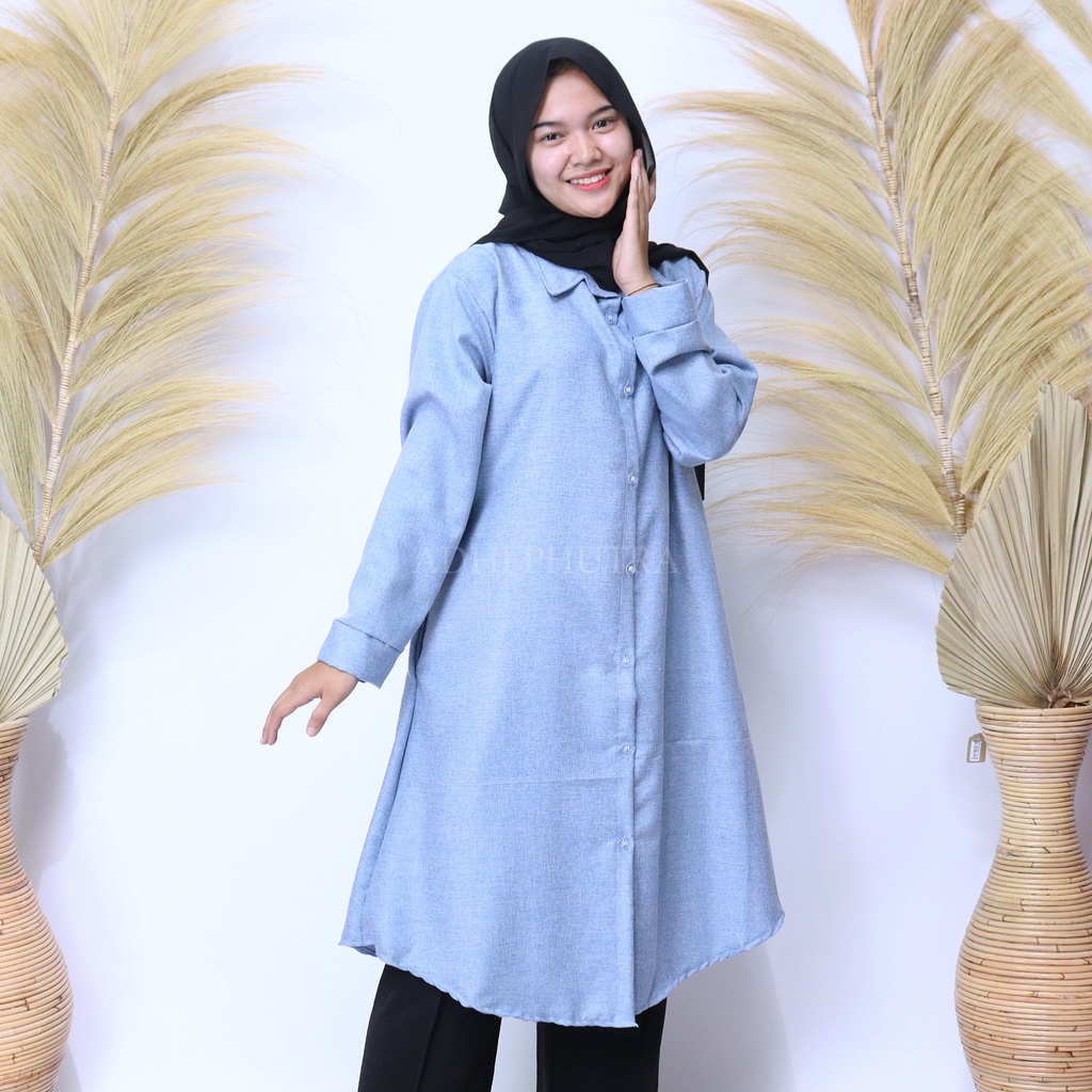 [COD] RRgemilang - Pakaian Tunik Wanita Terhits Polo Tunik Bahan Katun Madinah