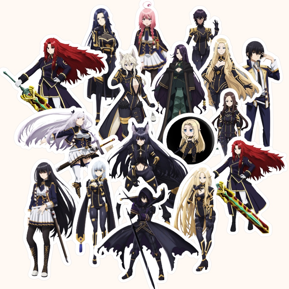 

Stiker Anime kage no jitsuryokusha ISI 17 pcs Sedang