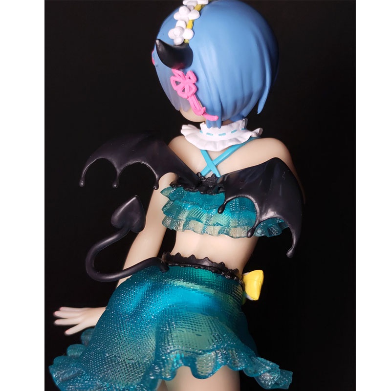 22cm Little Devil Rem Anime Figure RE: Zero-Starting Life in Another World Sexy Model Bengkok Over Mainan Anak PVC Hadiah Boneka