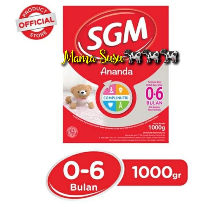 

[ COD ] SGM ANANDA 0-6 BULAN PRESINUTRI SUSU FORMULA BAYI BABY 1KG 1000GR GRA