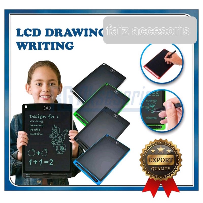 LCD WRITING TABLET BELAJAR ANAK-ANAK / Papan tulis Tap Belajar Anak &amp; Dewasa