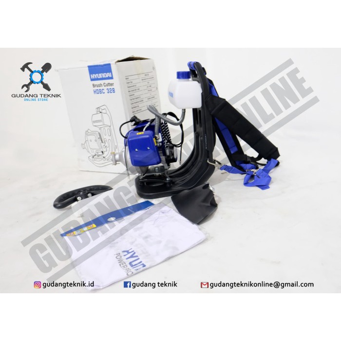 Mesin Potong Rumput Gendong 2Tak HDBC328 HYUNDAI / Brush Cutter 2 Stroke Pemotong Rumput HDBC 328 HYUNDAI