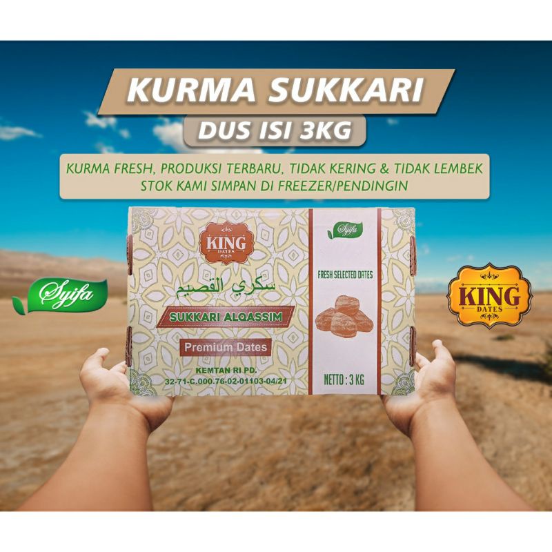 

kurma sukari king premium / kurma sukari syifa premium 3 kg