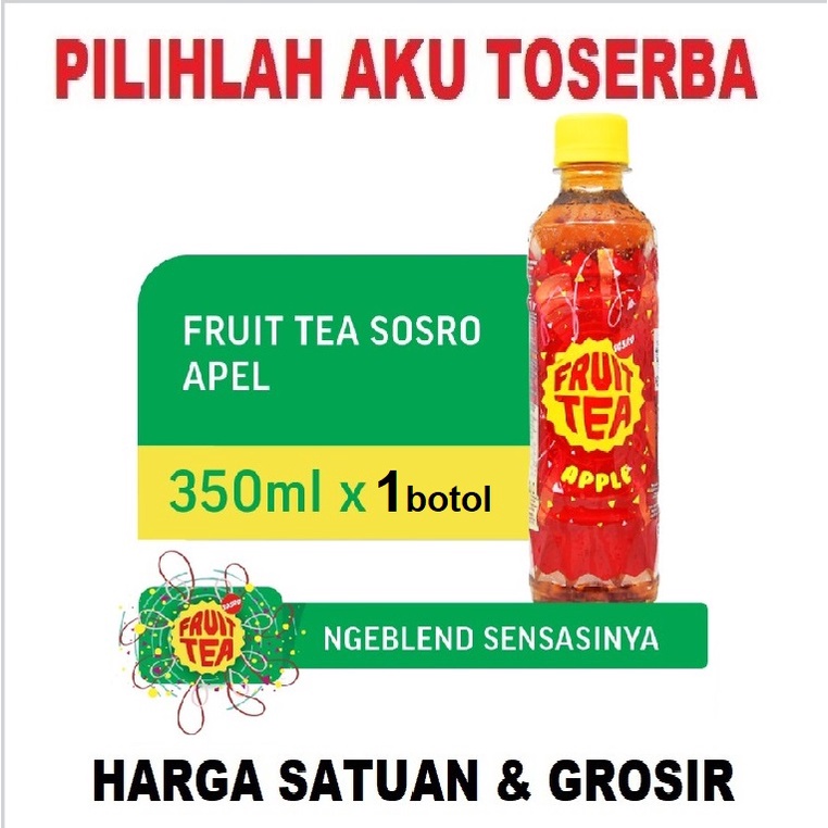 FRUIT TEA Sosro APPLE PET 350 ml - ( HARGA SATUAN )