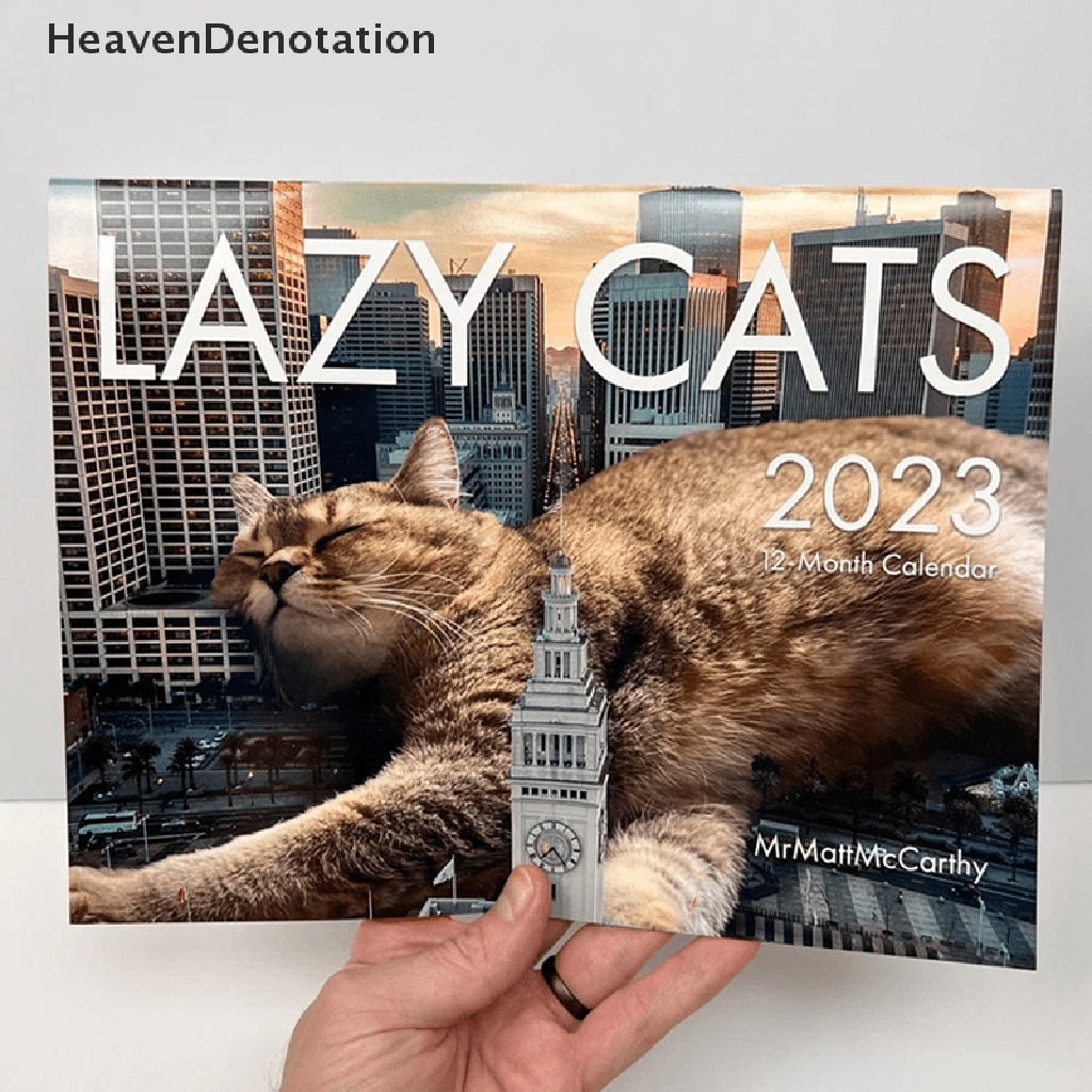 [HeavenDenotation] Kalender Dinding 2023cataca Lucu Pooches Calendar Glossy Wall Calendar HDV