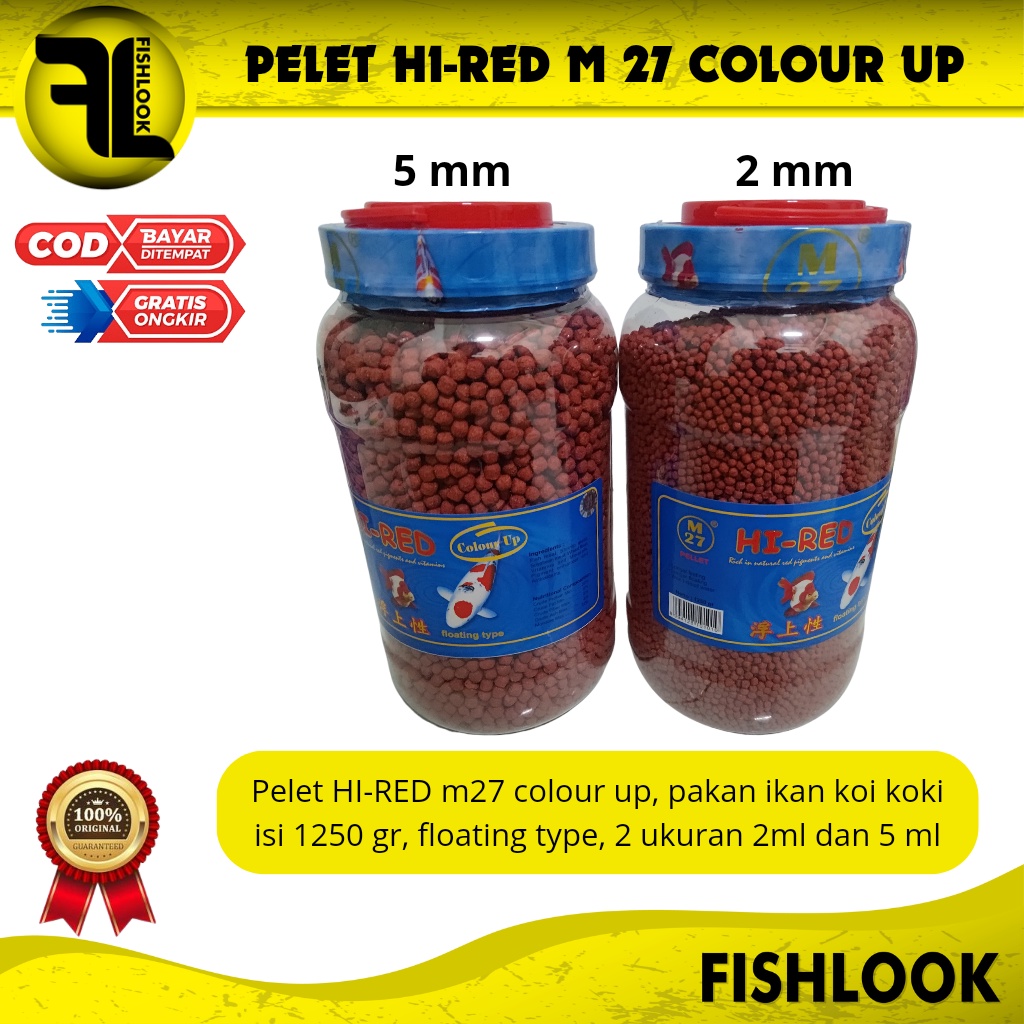 Makanan Ikan Hias Koi Koki Hi Red Hi-Red Mini Small Large Pelet Ikan