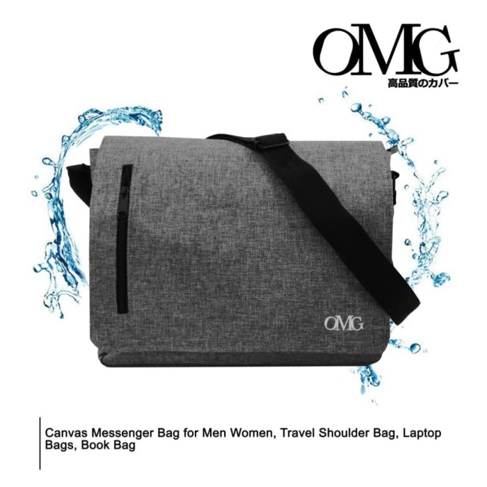 Tas Laptop Tenteng Slempang Waterproof Kanvas Bag Notebook 14" A4 OMG