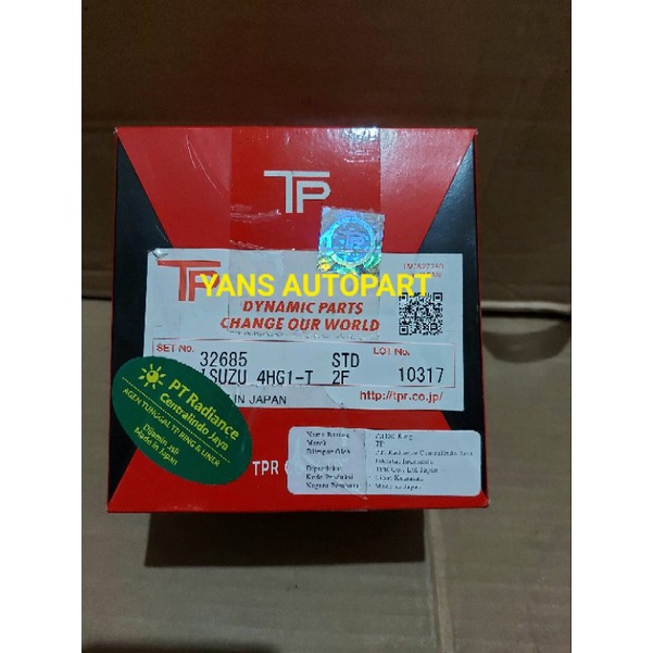 RING SEHER PISTON ISUZU ELF NKR 71 NKR71 ASLI TP JAPAN