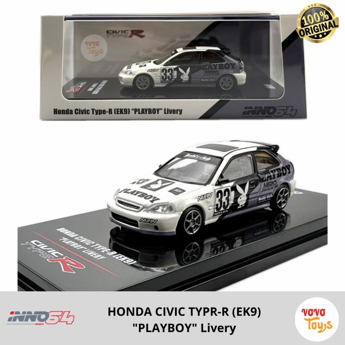 Terlaris Inno 1/64 Honda Civic Type R Ek9 Playboy Livery Inno64