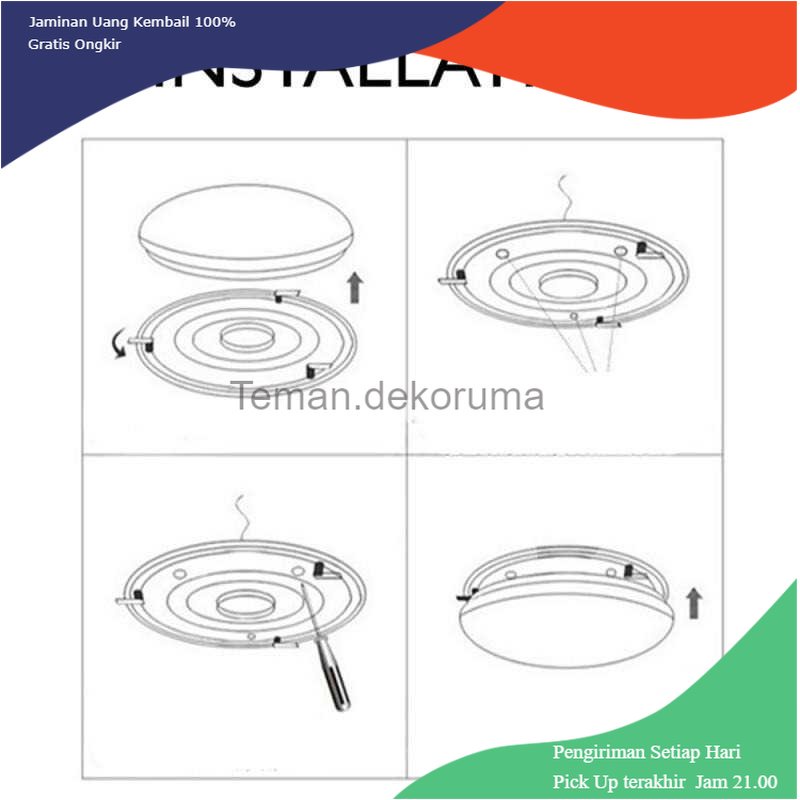 TD - LMP Dreamburgh Lampu Plafon LED Minimalis Modern 24W 26 cm Cool White - X1W