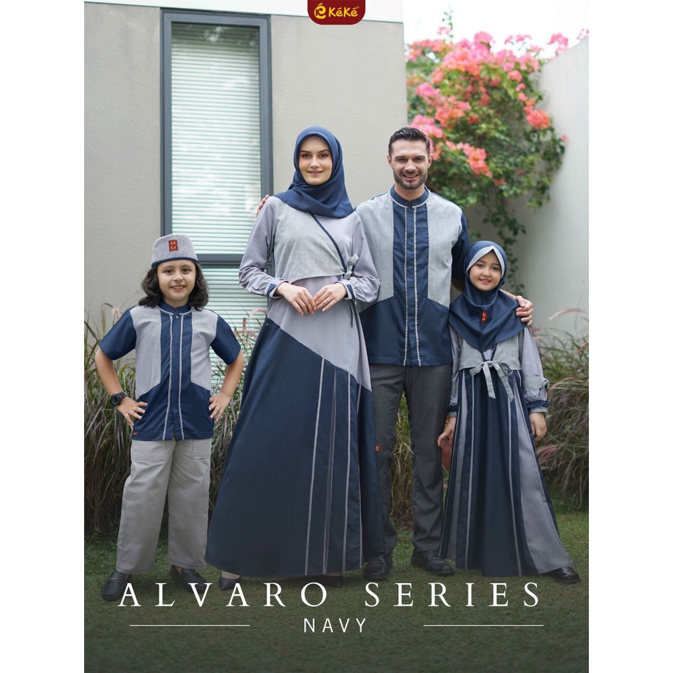 SARIMBIT KEKE ALVARO SERIES NAVY / SARIMBIT KELUARGA / GAMIS KEKE / KOKO MURAH / SARIMBIT TERBARU 20
