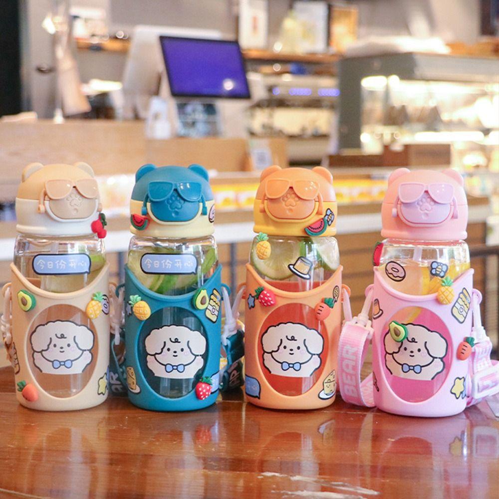 Solighter Kid Water Sippy Cups Outdoor Anti Bocor Dengan Tali Cangkir Makan Bayi