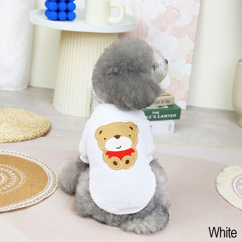 Timekey Pet Bear Printed Hoodie Coat Pakaian Peliharaan Hangat Musim Dingin Untuk Chihuahua Anjing Kucing Anjing Peliharaan Pakaian I2Q2