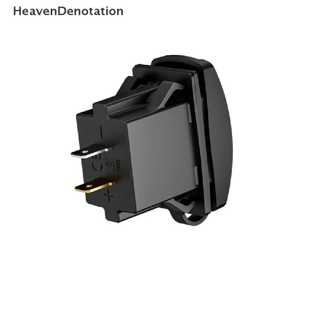 [HeavenDenotation] 3.1a Dual USB Charger Socket Rocker Switch 2port Mini Auto Charger Adapter Untuk Mobil Perahu Truk RV Kendaraan Laut Stopkontak Tahan Air HDV