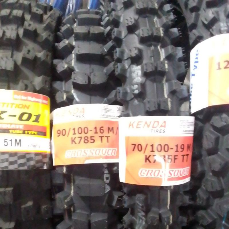 ban cross kenda ring 16/19 sepasang depan dan belakang ukuran 90-100/16 dan 70-100/19