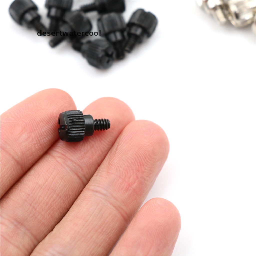 Deid 10pcs6#32 * 5benang Gigi Panjang 5mm Komputer PC Case Tanpa Perkakas Penyesuaian Sekrup Martijn
