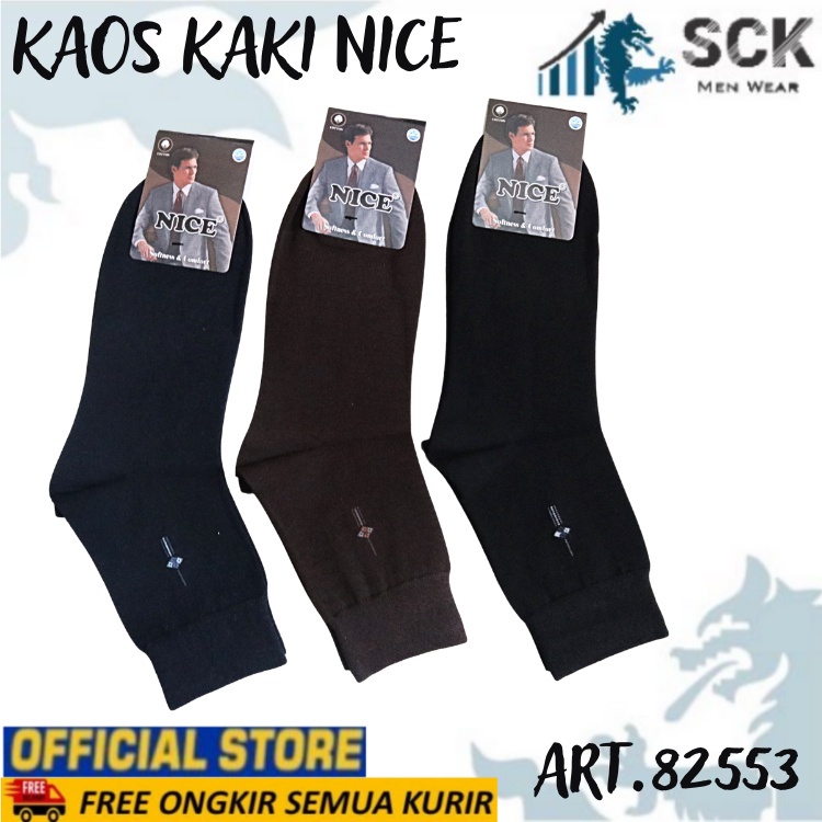 Kaos Kaki Kerja Kantor NICE 82552 82553 82554 Katun/ Kaus Kaki NICE 82552 82553 82554