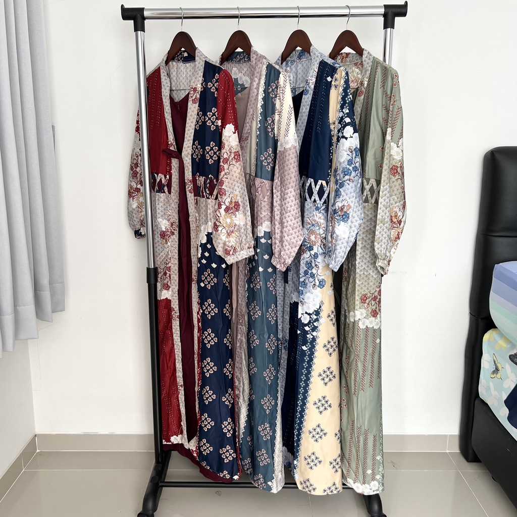 Gamis Sybilla - Gamis Rompi Pesta Raya Syari wanita Casual Lebaran Maxmara Lux MCL2 Tali Pinggang Samping