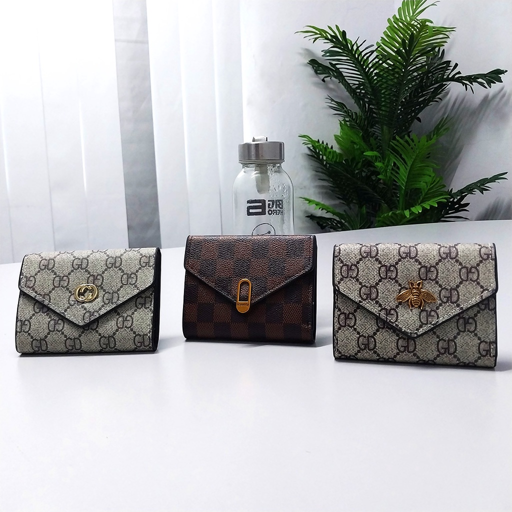 Satu7an D27 DOMPET LIPAT WANITA MOTIF FASHION KOREA STYLE WOMEN WALLET GROSIR MURAH COD IMPORT