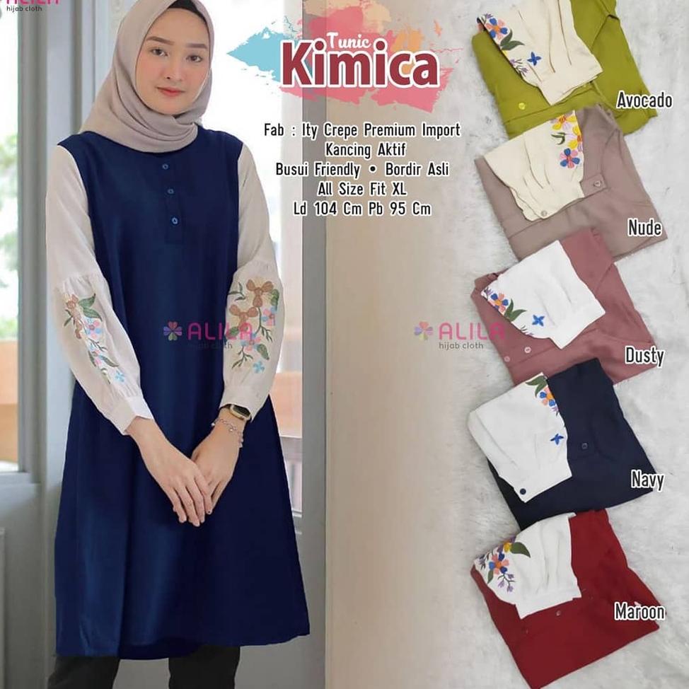 Murah Meriah KIMICA TUNIK ITY CREPE PREMIUM IMPORT KANCING AKTIF BUSUI FRIENDLY