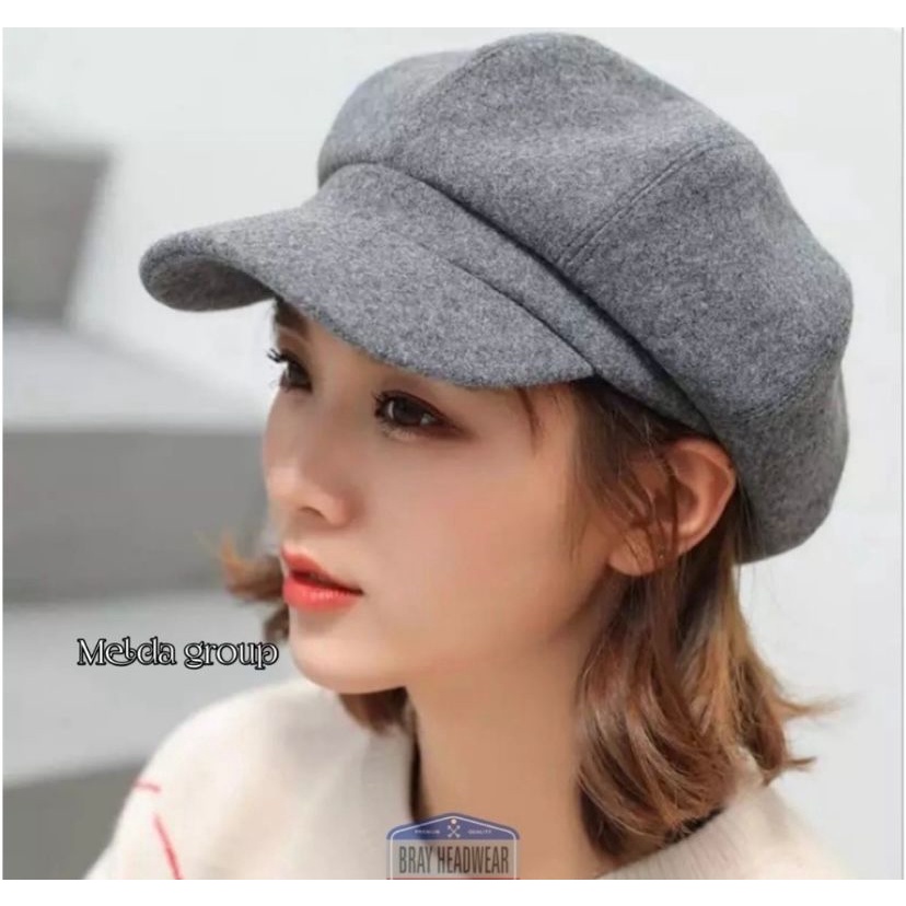 Trendy Topi Cap Apolo Polos Newsboy Dewasa Unisex Import Premium Topi Apolo Topi Kekinian Terbaru Simpel